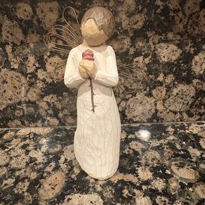 Willow tree Angel Figurine with Rose